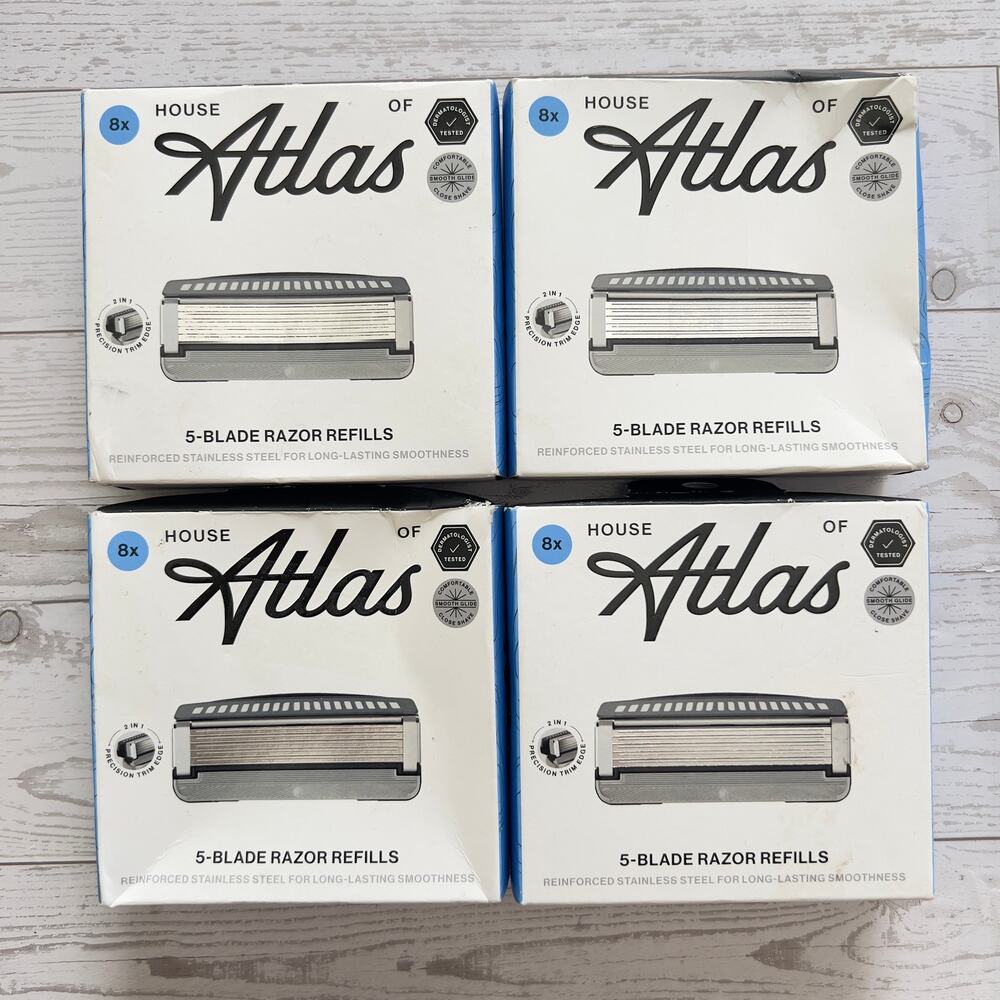 Lot of 4 - House of Atlas 5-Blade Razor Refills 8x each / 32 total
